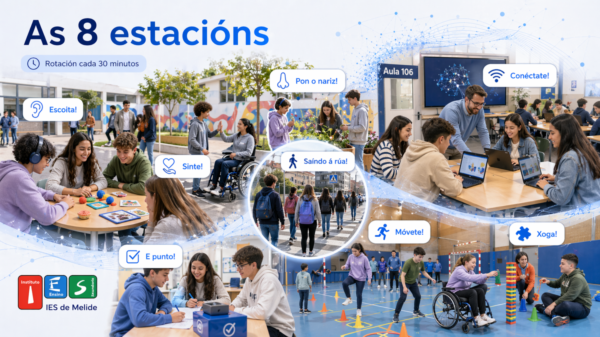 Montaxe gráfica das estacións